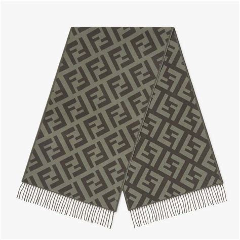 fendi ff scarf|Fendi scarf with fur trim.